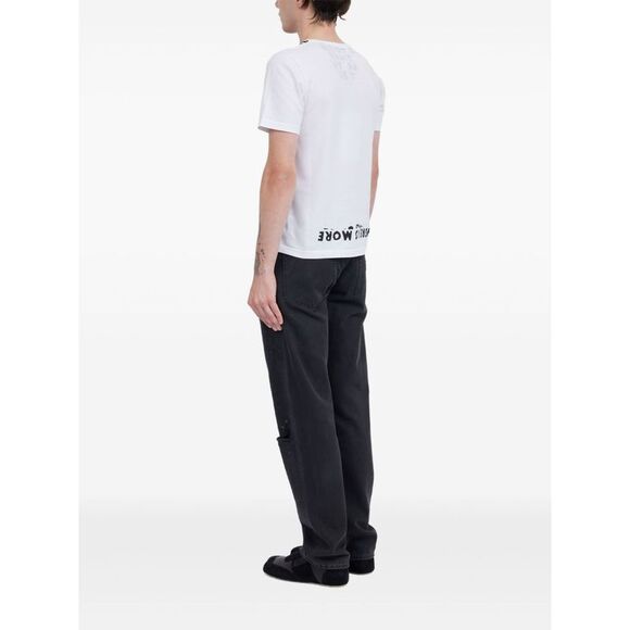 Mm6 Maison Margiela Men Printed Cotton T-Shirt